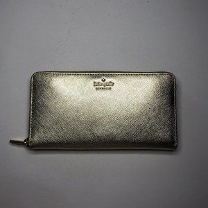 💘HOST PICK 💘 KATE SPADE SPENCER GOLD METALLIC SLIM CONTINENTAL WALLET / NWT